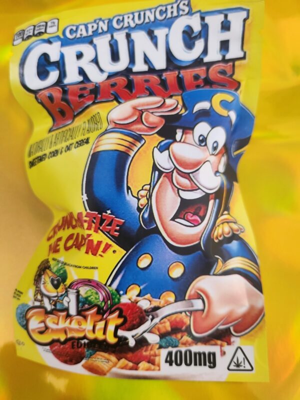 Crunch Berries THC-Infused Cereal with 400mg of premium THC for a sweet and satisfying edible experience.