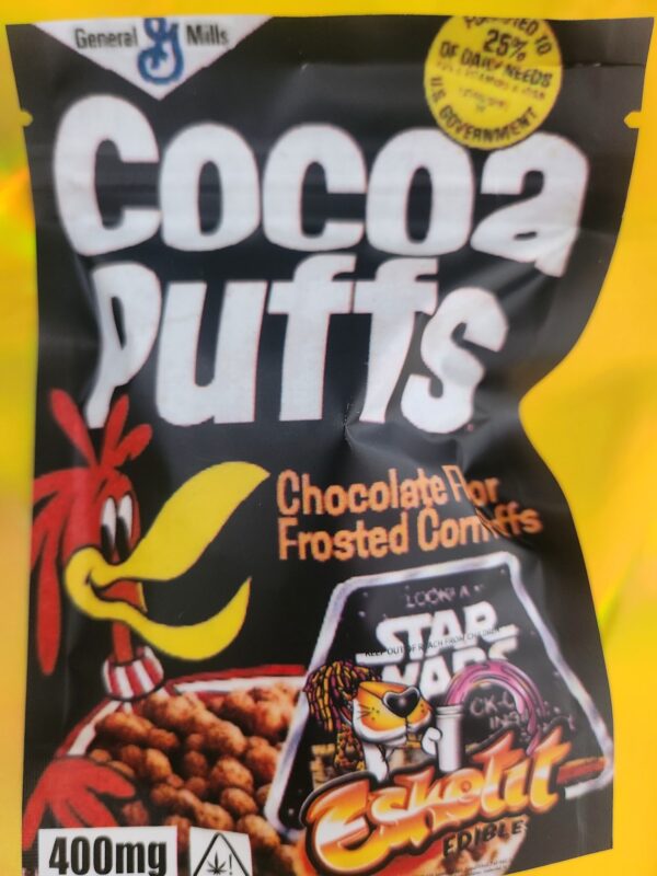 Cocoa Puffs THC-Infused Cereal with 400mg of premium THC for a sweet and satisfying edible experience.